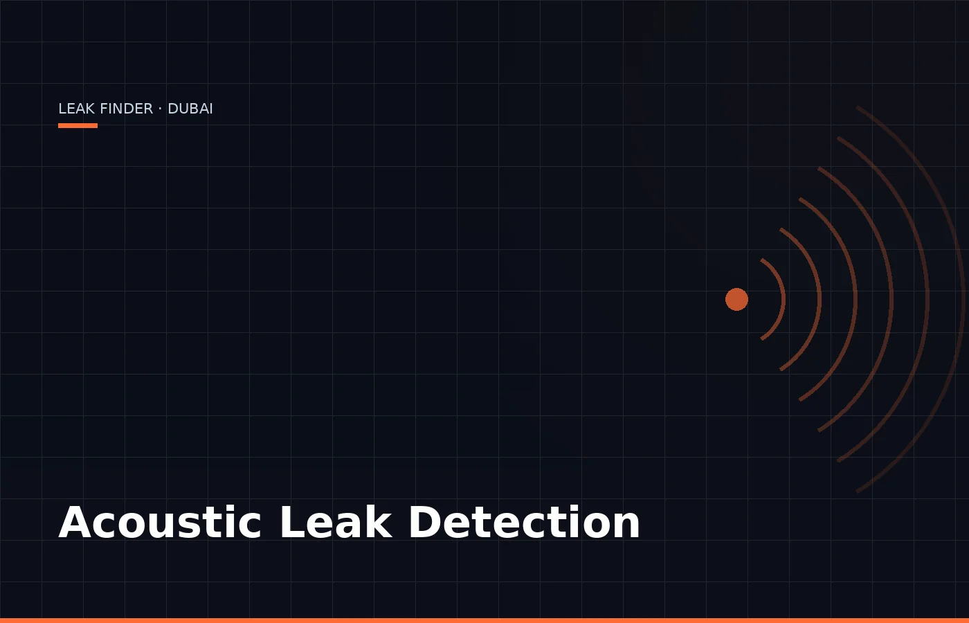 Acoustic Leak Detection — Leak Finder Dubai
