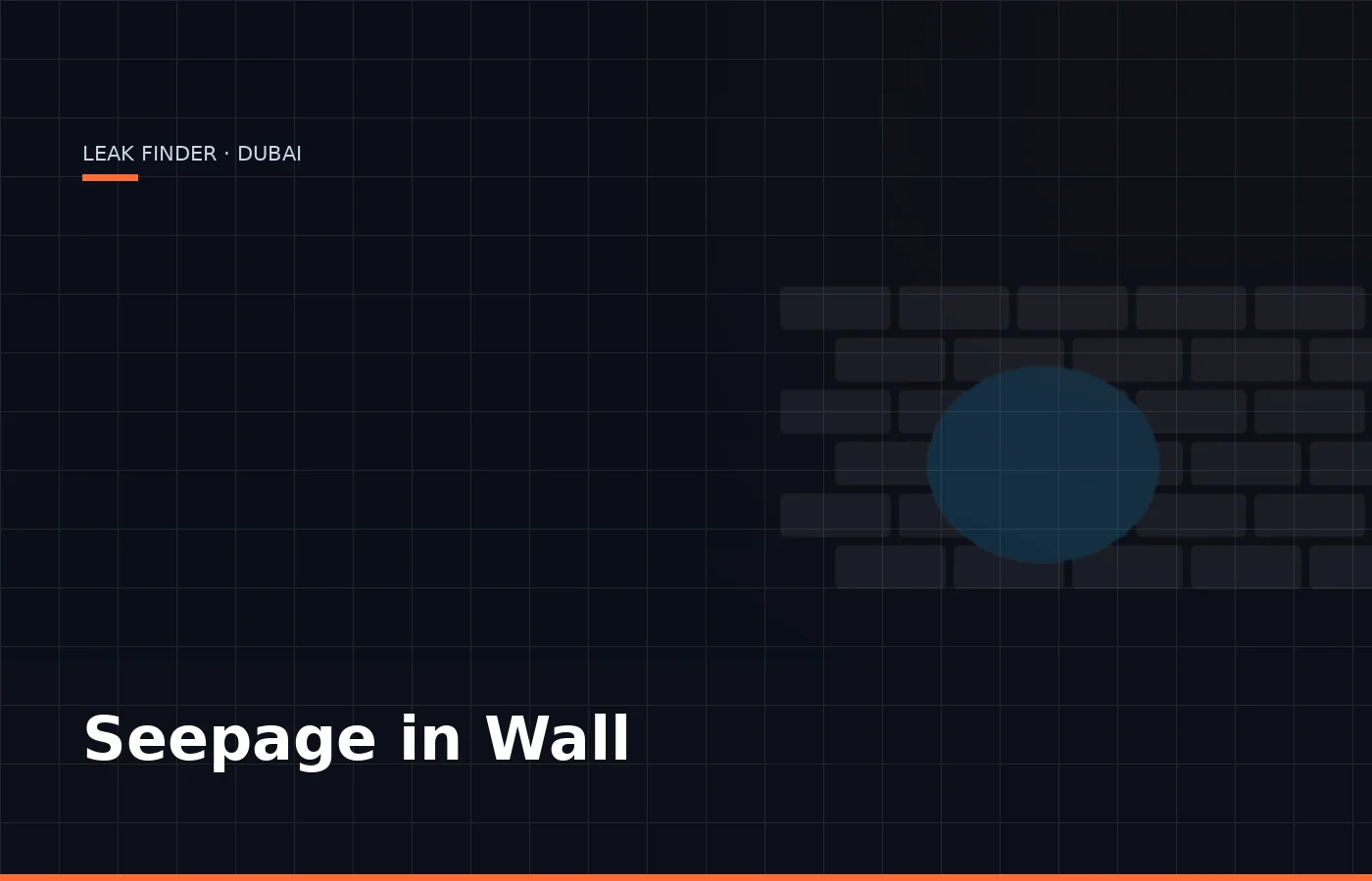 Seepage In Wall — Leak Finder Dubai