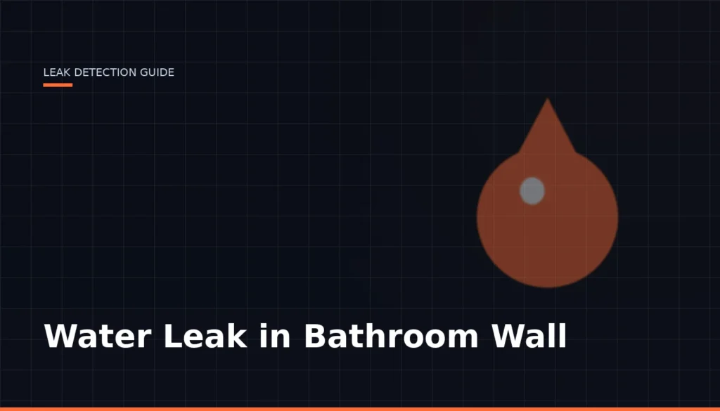 Water Leak Bathroom Wall — Leak Finder Dubai