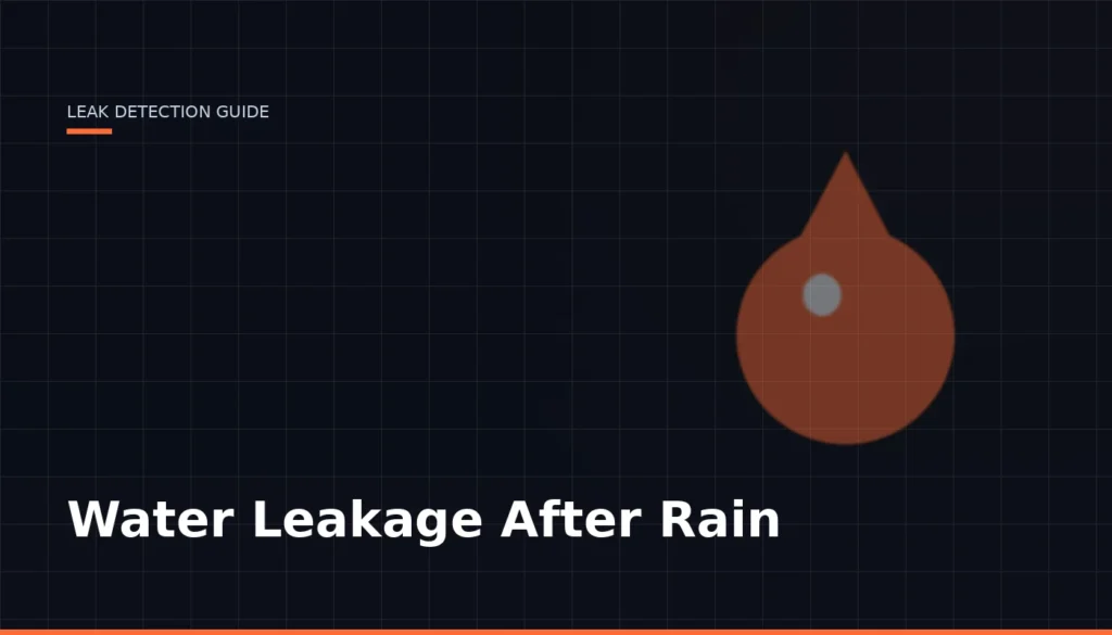 Water Leakage After Rain — Leak Finder Dubai